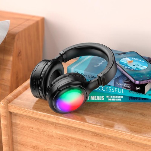 Навушники HOCO Focus BT headphones W48 |BT5.3, AUX/BT/TF, 46h| blue