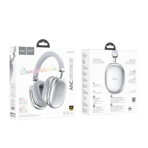 Навушники HOCO Auspicious ANC noise reduction BT headphones W35 Max |BT5.4, TF/AUX, 90h| black