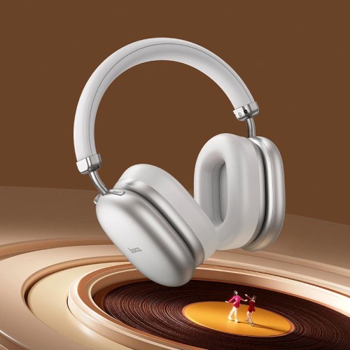 Навушники HOCO Auspicious ANC noise reduction BT headphones W35 Max |BT5.4, TF/AUX, 90h| silver