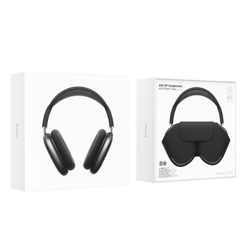 Навушники HOCO ANC BT headphones W58 |BT5.4, 40-50h, Type-C, Smart Case| grey