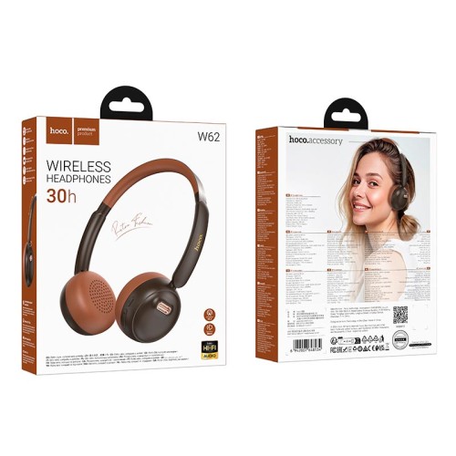 Навушники HOCO Verso retro BT headphones W62 |BT5.4, 30h| black