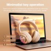 Навушники Onikuma Cat Ear Bluetooth Wireless Gaming Headset B5 |BT/AUX, Type-C, 55H, RGB| ivory