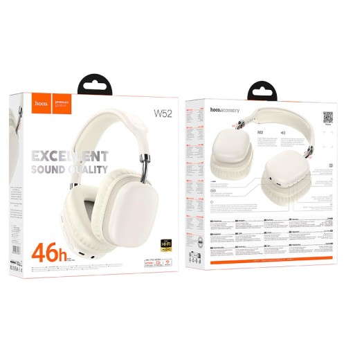 Навушники HOCO Wonderful BT headphones W52 |BT 5.4,AUX/TF, 46h| black