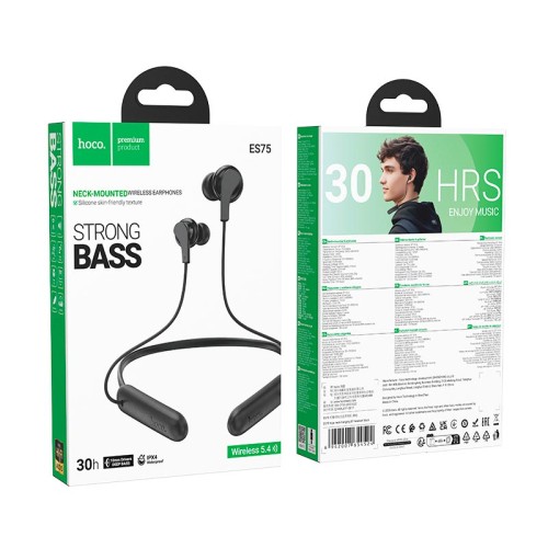 Навушники HOCO Niya neck-hanging BT headset ES75 |BT5.4, IPX4, 30H| black