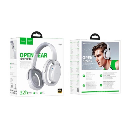 Навушники HOCO Rhyme open BT headphones W67 |BT5.4, 32h, HiFi| black-red