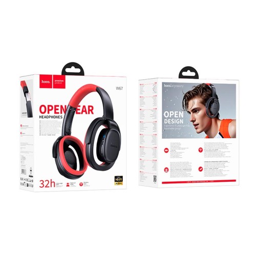 Навушники HOCO Rhyme open BT headphones W67 |BT5.4, 32h, HiFi| white-grey