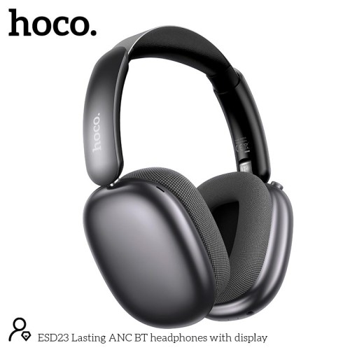 Навушники HOCO Lasting ANC BT headphones with display ESD23 |BT6.0, 25/27h| black