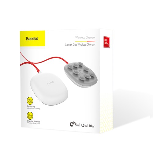 Зарядка QI BASEUS Suction Cup |10W, QC| (WXXP-02) white