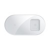 Зарядка QI BASEUS Simple 2in1 Wireless Charger 18W Max For Phones+Pods (WXJK-01) white