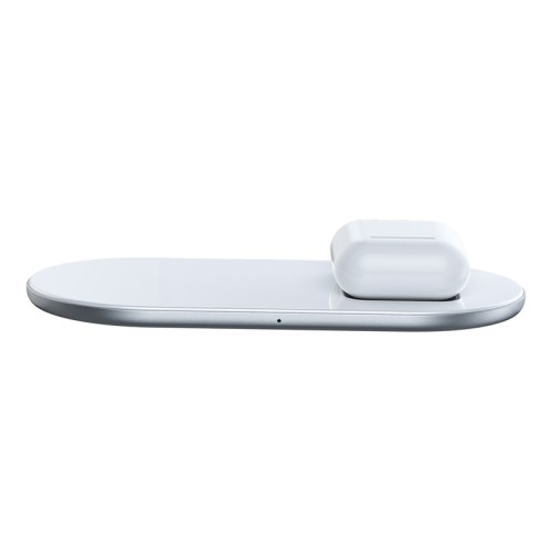 Зарядка QI BASEUS Simple 2in1 Wireless Charger 18W Max For Phones+Pods (WXJK-01) black