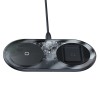 Зарядка QI BASEUS Simple 2in1 Wireless Charger 18W Max For Phones+Pods (WXJK-01) black