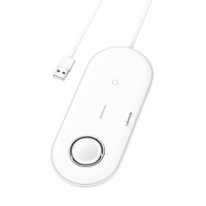 Зарядка Qi USAMS 2IN1 Wireless Charger With Cable для Apple Watch & Mobiles US-CD119 |2A, 2W/10W| white