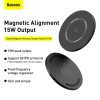Зврядка Qi BASEUS Simple Magnetic Wireless Charger (suit for IP12) |15W| (WXJK-E02) transparent-black