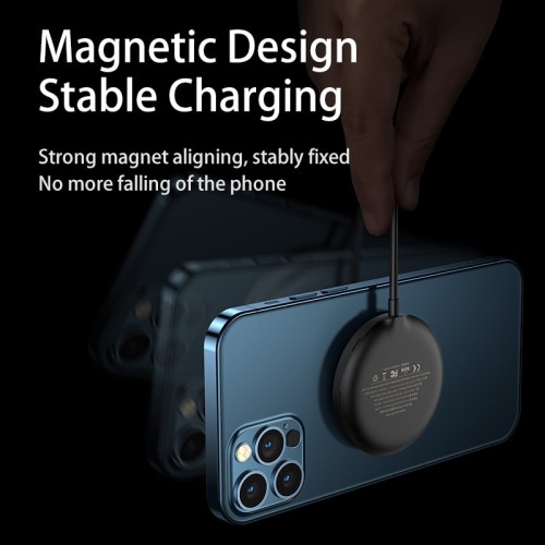 Зарядка Qi REMAX Motin Series Wireless Magnetic Fast Charger RP-W30 |15W| white