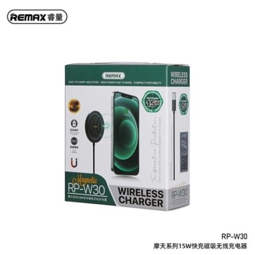 Зарядка Qi REMAX Motin Series Wireless Magnetic Fast Charger RP-W30 |15W| white
