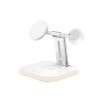 Зарядка Qi 3in1 LED Magnetic wireless charger JYD-WC101 |15W Max| white