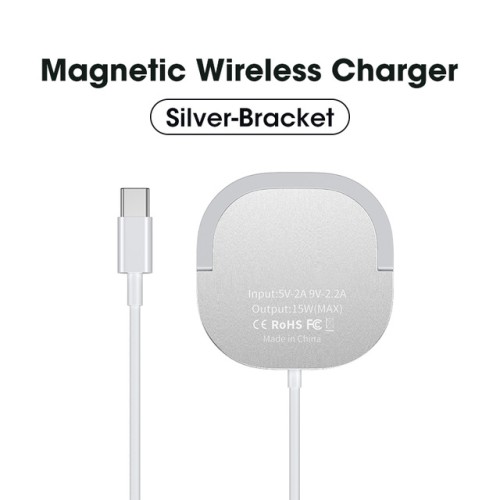 Зарядка Qi 2in1 MagSafe wireless charger with holder JYD-WC92 |15W Max| silver