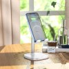 Зарядка Qi HOCO Thorough 2-in-1 stand with wireless fast charging CW37 |5-15W Max, PD/QC, 178mm| white