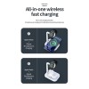Зарядка Qi 2in1 wireless charger JYD-WC109 |15W Max, Phone/Apple-Android Watch Compatible| (Not included Watch charger) black