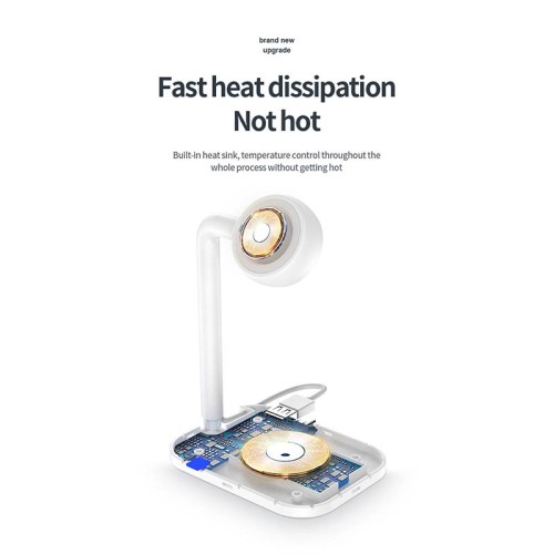 Зарядка Qi 2in1 wireless charger JYD-WC109 |15W Max, Phone/Apple-Android Watch Compatible| (Not included Watch charger) white