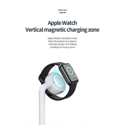 Зарядка Qi 2in1 wireless charger JYD-WC109 |15W Max, Phone/Apple-Android Watch Compatible| (Not included Watch charger) white