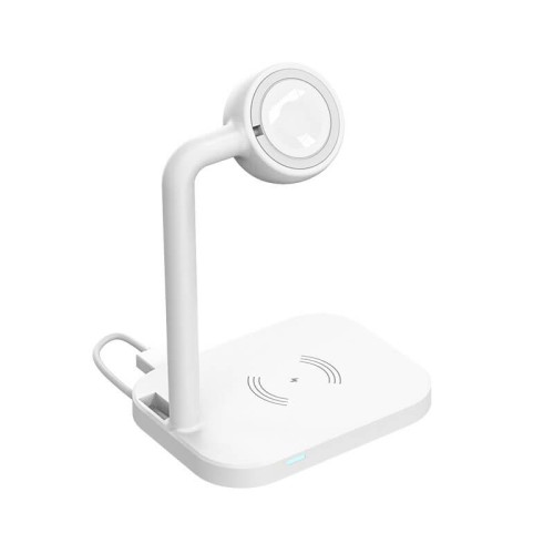 Зарядка Qi 2in1 wireless charger JYD-WC109 |15W Max, Phone/Apple-Android Watch Compatible| (Not included Watch charger) white