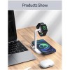 Зарядка Qi 2in1 wireless charger JYD-WC109 |15W Max, Phone/Apple-Android Watch Compatible| (Not included Watch charger) white