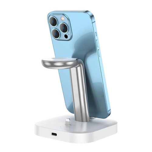 Зарядка Qi HOCO Graceful 3-in-1 charger CW43 |2.1A, 2.5/5W| white