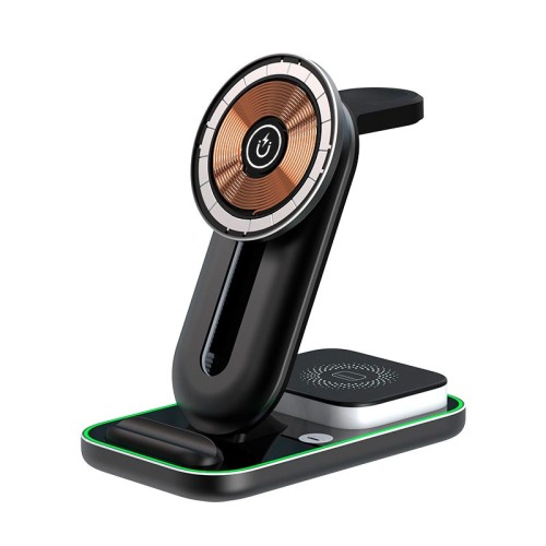 Зарядка Qi 4in1 Magnetic Wireless Charger XYJ A8 |Phone, Apple Watch, AirPods| black