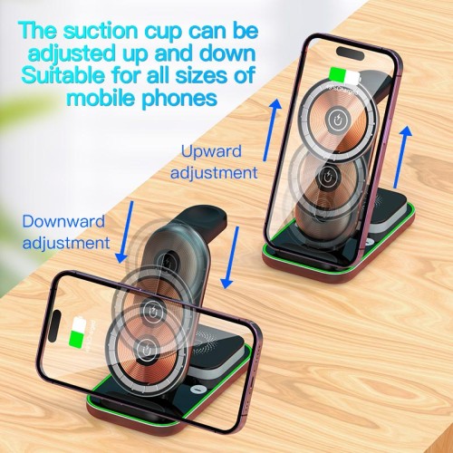 Зарядка Qi 4in1 Magnetic Wireless Charger XYJ A8 |Phone, Apple Watch, AirPods| black
