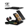 Зарядка Qi 4in1 wireless charger RGB X499 |Phone/Watch/Earphones, 15W Max| black