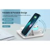 Зарядка Qi 4in1 wireless charger RGB X499 |Phone/Watch/Earphones, 15W Max| white