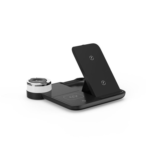 Зарядка Qi 4in1 wireless charger RGB X499 |Phone/Watch/Earphones, 15W Max| white