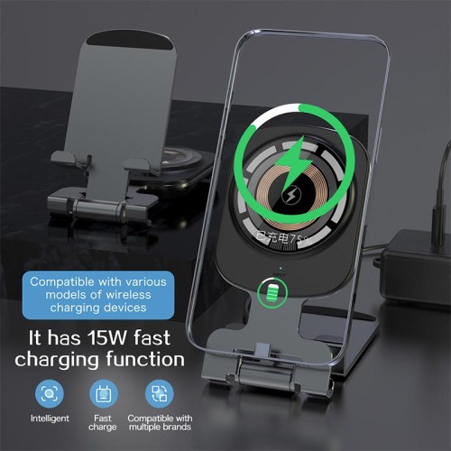 Зарядка Qi 2in1 Magnetic Wireless Charger XYJ T4 |Phone, AirPods| black