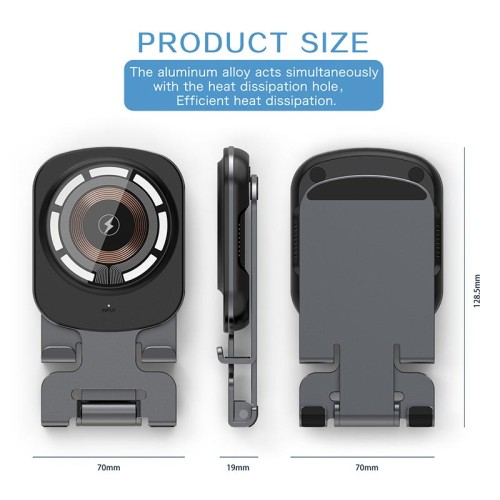 Зарядка Qi 2in1 Magnetic Wireless Charger XYJ T4 |Phone, AirPods| black