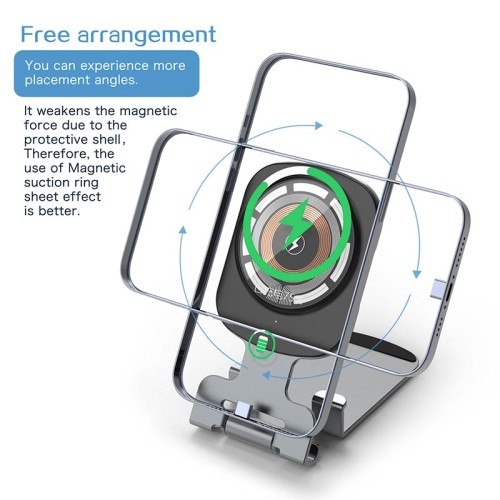Зарядка Qi 2in1 Magnetic Wireless Charger XYJ T4 |Phone, AirPods| black