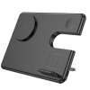 Зарядка Qi HOCO Geek folding 3-in-1 magnetic wireless fast charger CQ1 (iWatch/phone/earphone, 15WQi, 27W Type-C) black