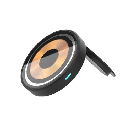 Зарядка Qi 2 in 1 Transparent Magnetic Wireless Charger Q4A |15W, Phone/AirPods| transparent-black