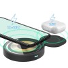 Зарядка Qi 2 in 1 Transparent Magnetic Wireless Charger Q4A |15W, Phone/AirPods| transparent-black