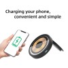 Зарядка Qi 2 in 1 Transparent Magnetic Wireless Charger Q4A |15W, Phone/AirPods| transparent-black