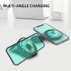 Зарядка Qi 2 in 1 Transparent Magnetic Wireless Charger Q4A |15W, Phone/AirPods| transparent-black