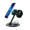 Зарядка Qi 3 in 1 Foldable Magnetic Wireless Charger X516 |15W, Phone/AirPods/iWatch| black