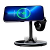 Зарядка Qi 3 in 1 Foldable Magnetic Wireless Charger X516 |15W, Phone/AirPods/iWatch| black