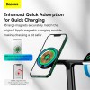 Зарядка Qi Baseus Swan 3-in-1 Wireless Magnetic Charging Bracket Universal version |20W| black