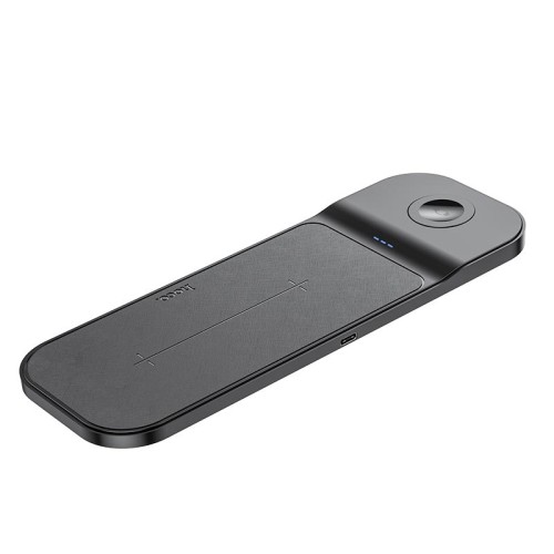 Зарядка Qi HOCO Step 3-in-1 wireless fast charger CQ5 (iWatch) |22.5 W Total| black