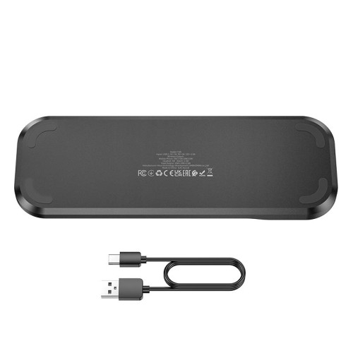 Зарядка Qi HOCO Step 3-in-1 wireless fast charger CQ5 (iWatch) |22.5 W Total| black