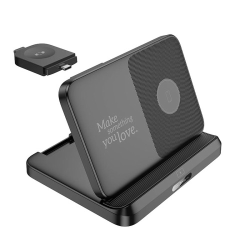 Зарядка Qi Pass folding 3-in-1 wireless fast charger CQ7 (iWatch+SAM) |15W| white