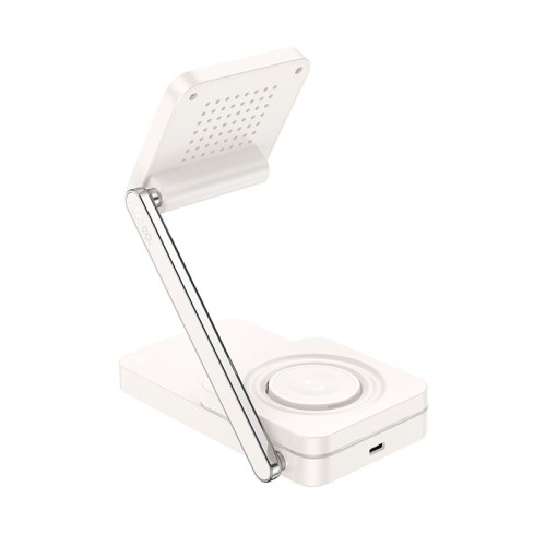 Зарядка Qi Hoco Consuelo folding 3-in-1 wireless fast charger CQ10 |15W| Milky white