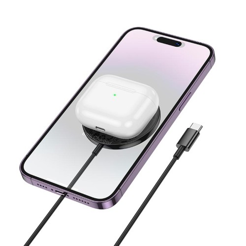 Зарядка Qi HOCO Phantom magnetic wireless fast charger with digital display CW61 |15W| black