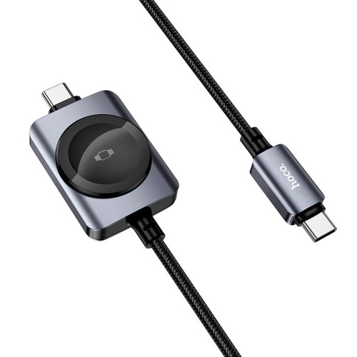 Зарядка Qi HOCO PD100W+iWatch 2-in-1 charging cable CW66 black